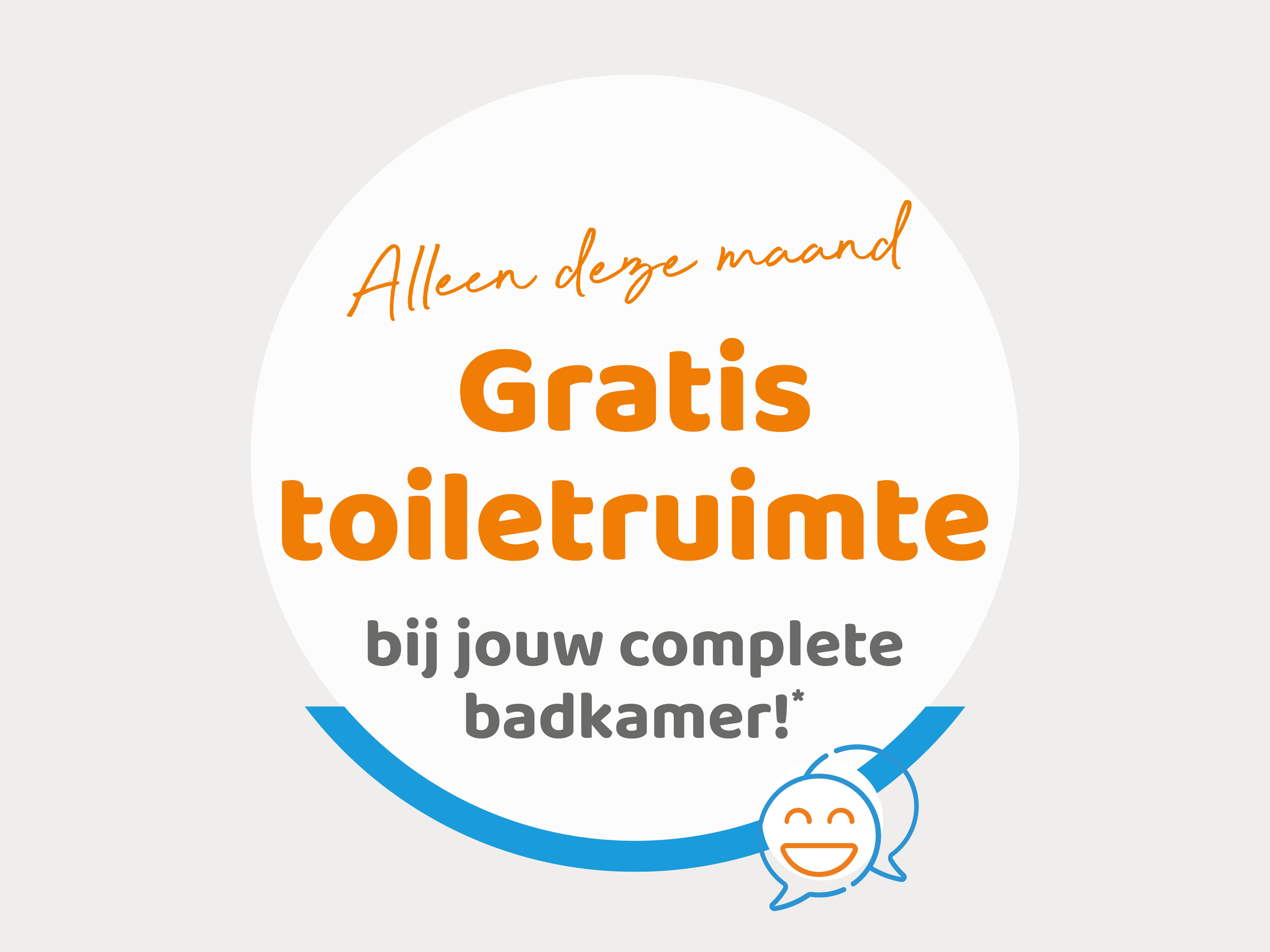 Ontvang nu een gratis toiletruimte bij jouw complete badkamer