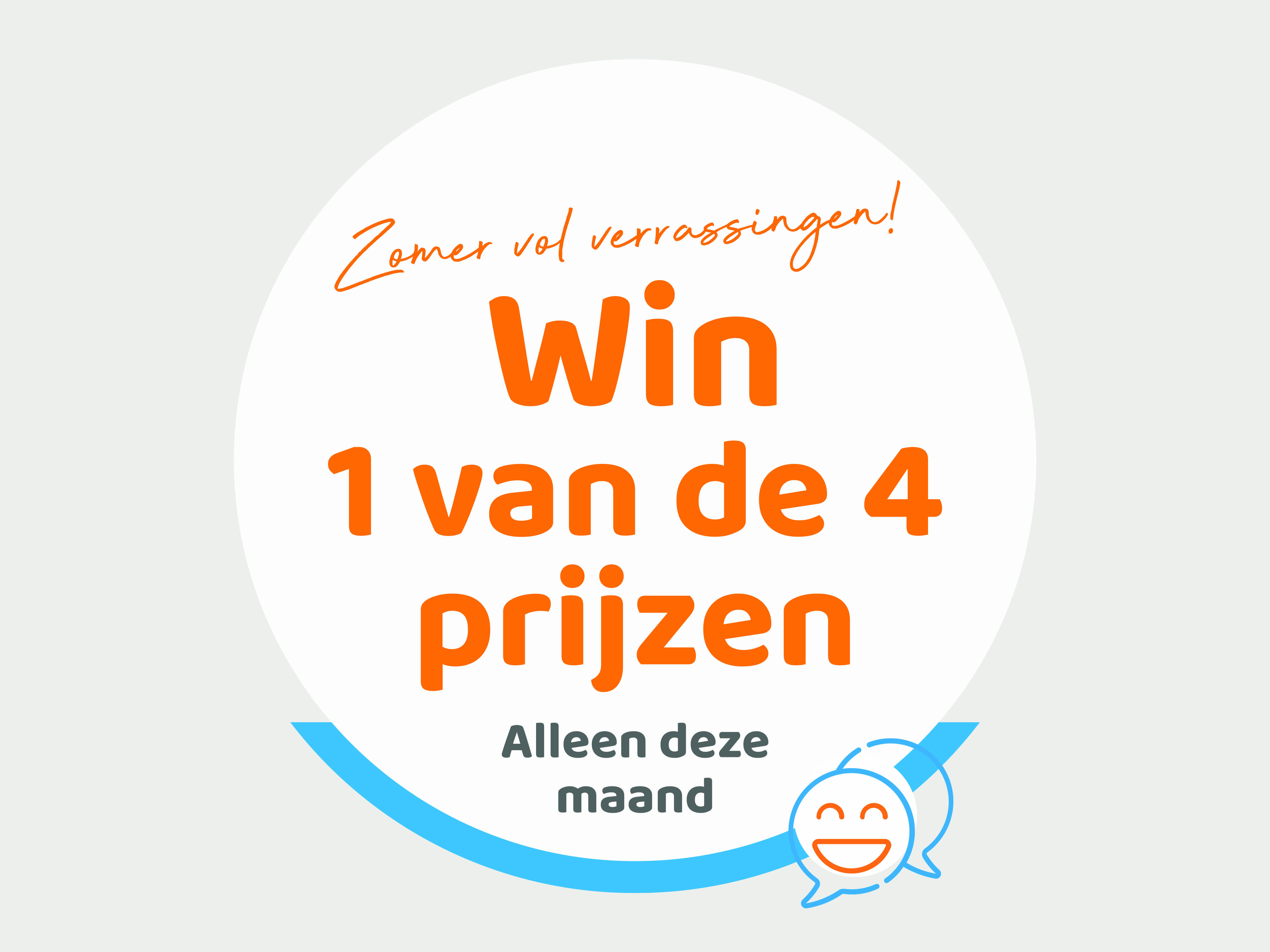 Win 1 van de 4 prijzen!