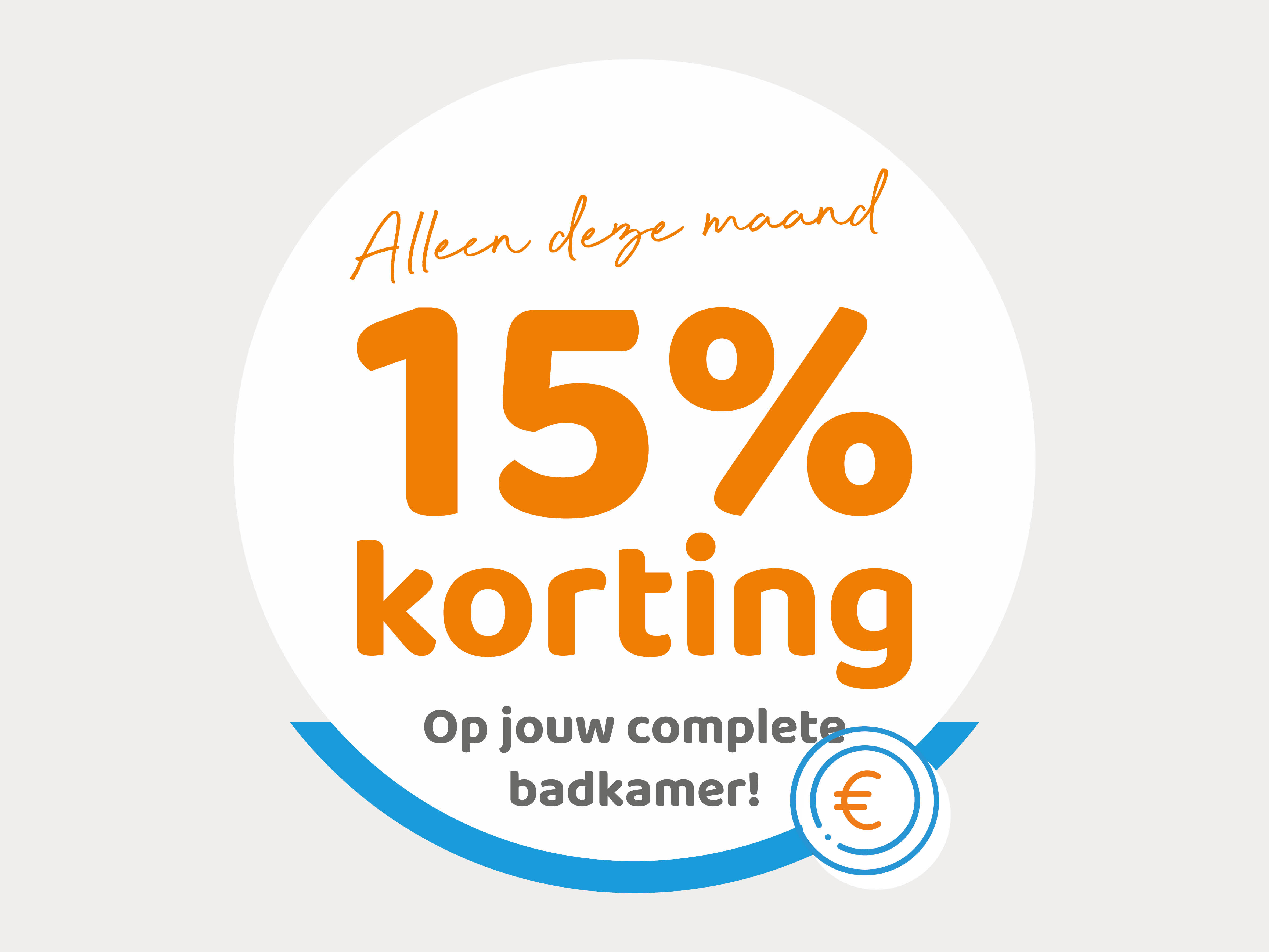 15% korting op jouw badkamer