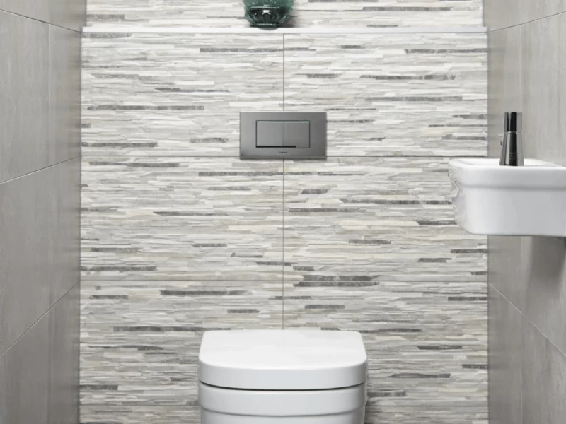 Zilver drukpaneel toilet