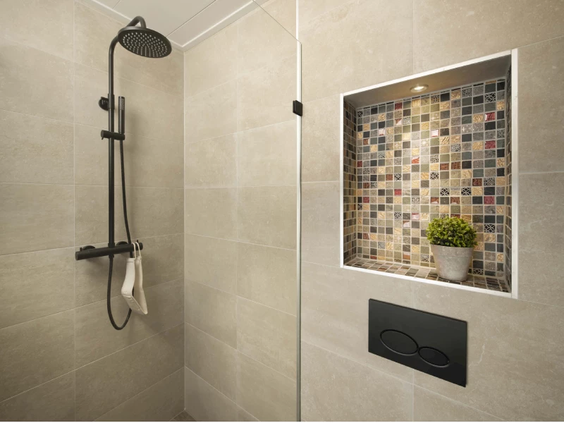 Mozaïek badkamer bij Sani4All