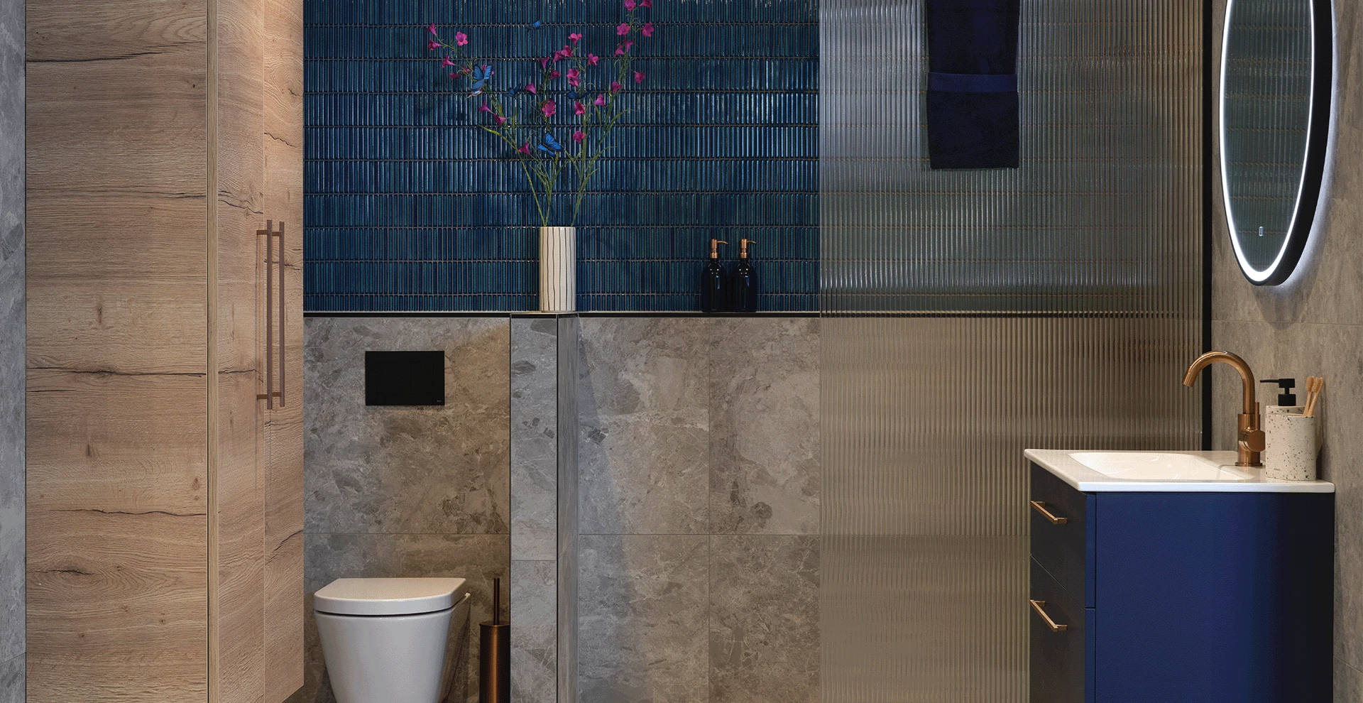 Kleurrijke badkamers