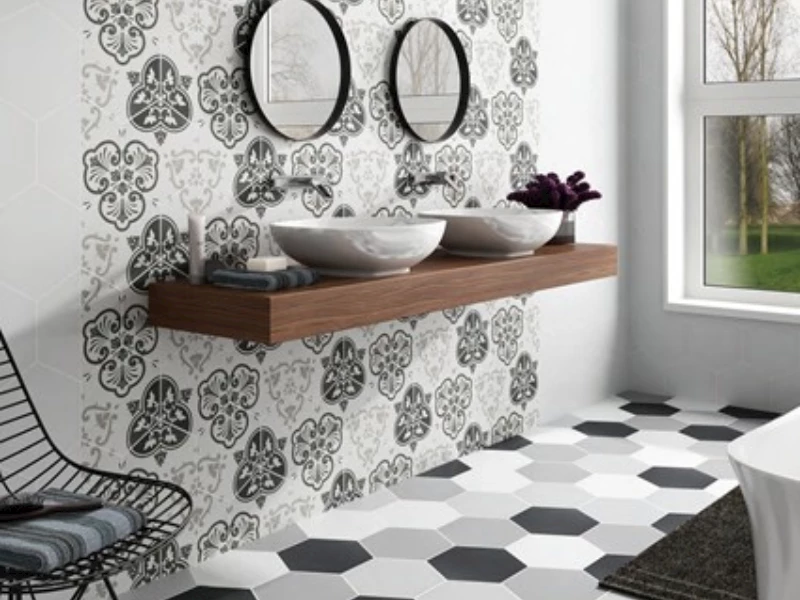 Badkamer decortegels combineren