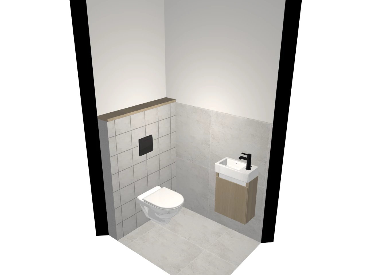 compleet toilet als 3d ontwerp