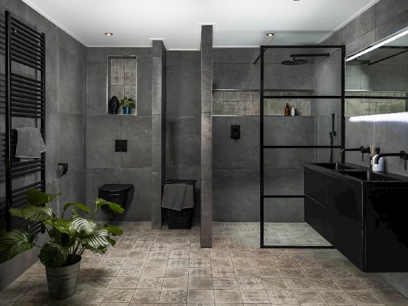 Industriële badkamer