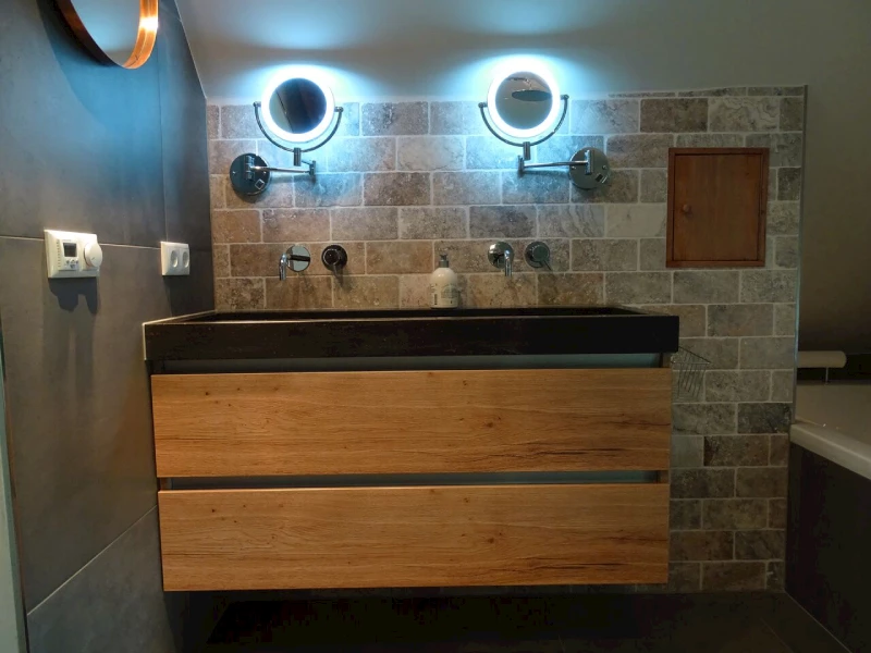 Materiaalgebruik landelijke badkamer