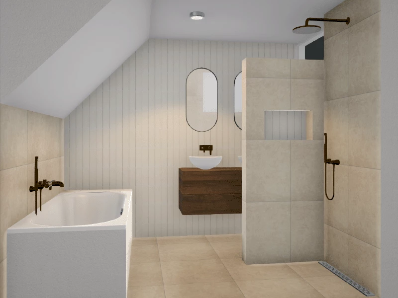 Realistisch badkamerontwerp