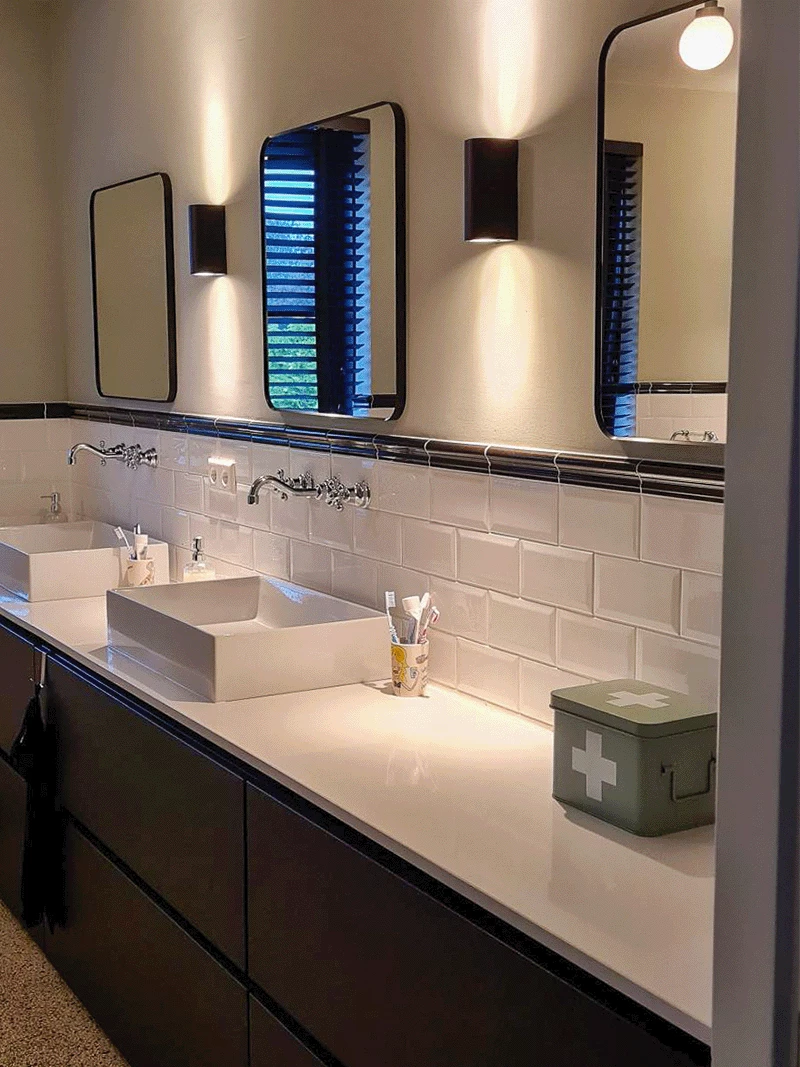 Nostalgische kranen badkamer