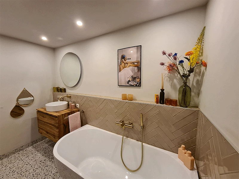 Badkamer retro stijl