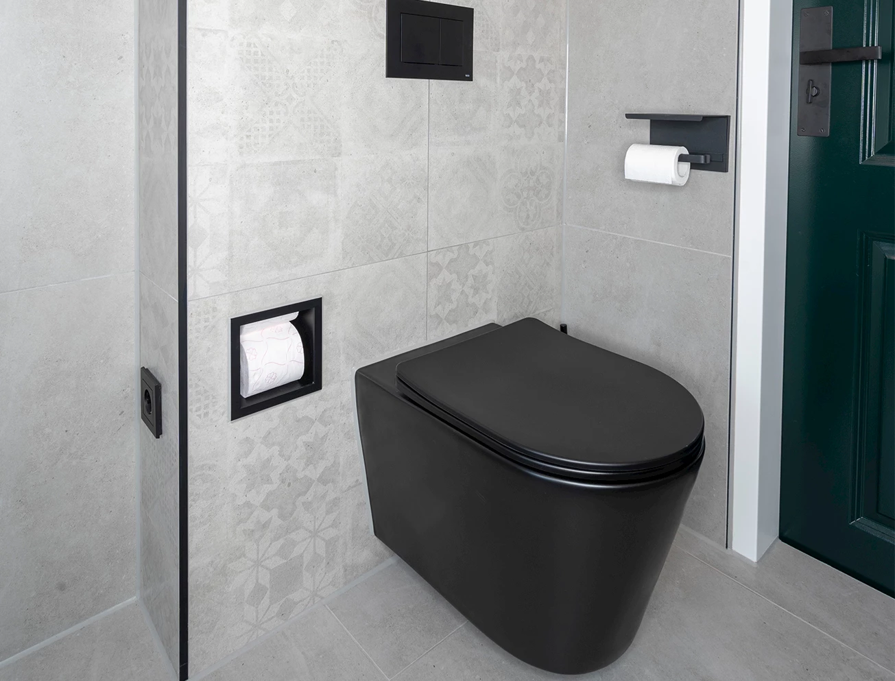 Zwart toilet Geberit