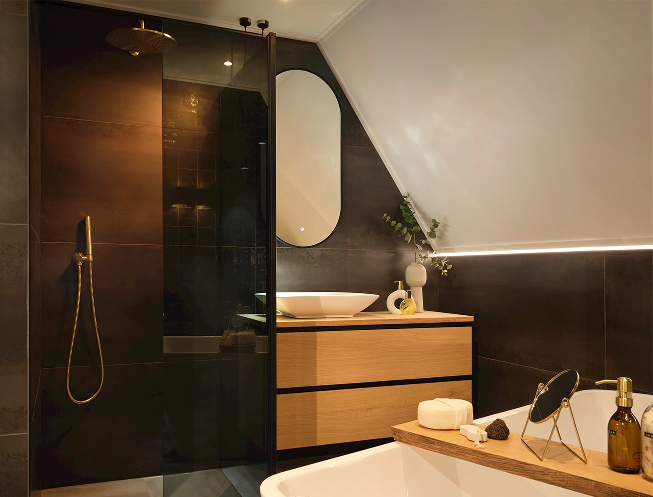 Inloopdouche in kleine badkamer