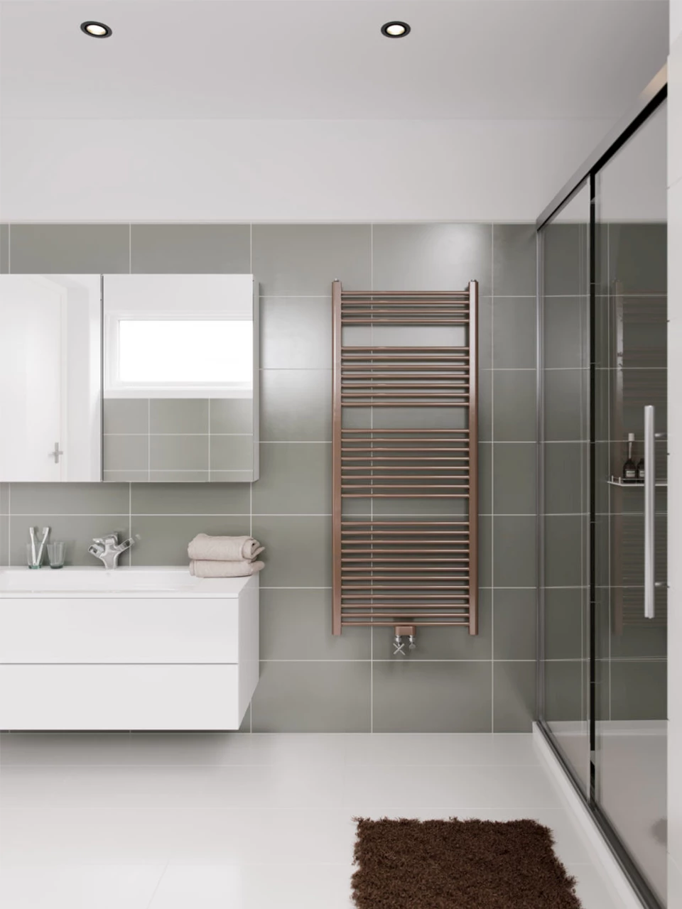 Koperkleurige radiator