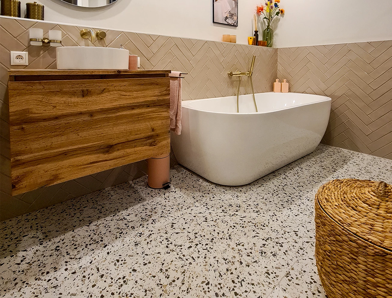 Terrazzo badkamervloer