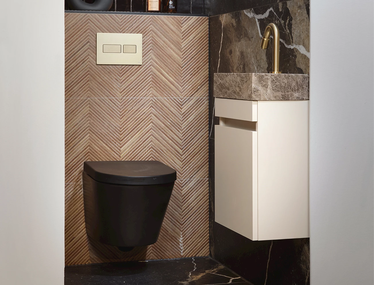 Zwart toilet