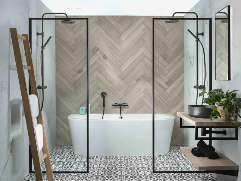 Materiaal moderne badkamer