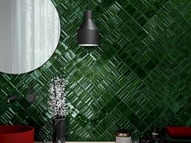 Groene 3D-tegels