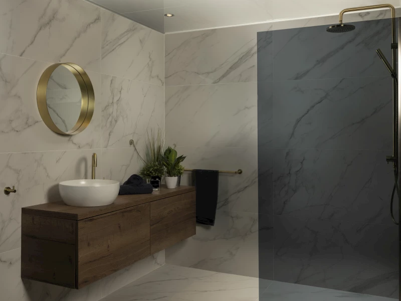 Marmer badkamer moodboard