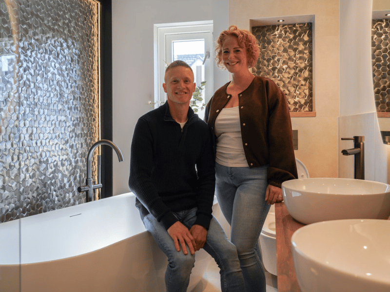 Koppel Van Rijn koos voor een unieke, strakke badkamer