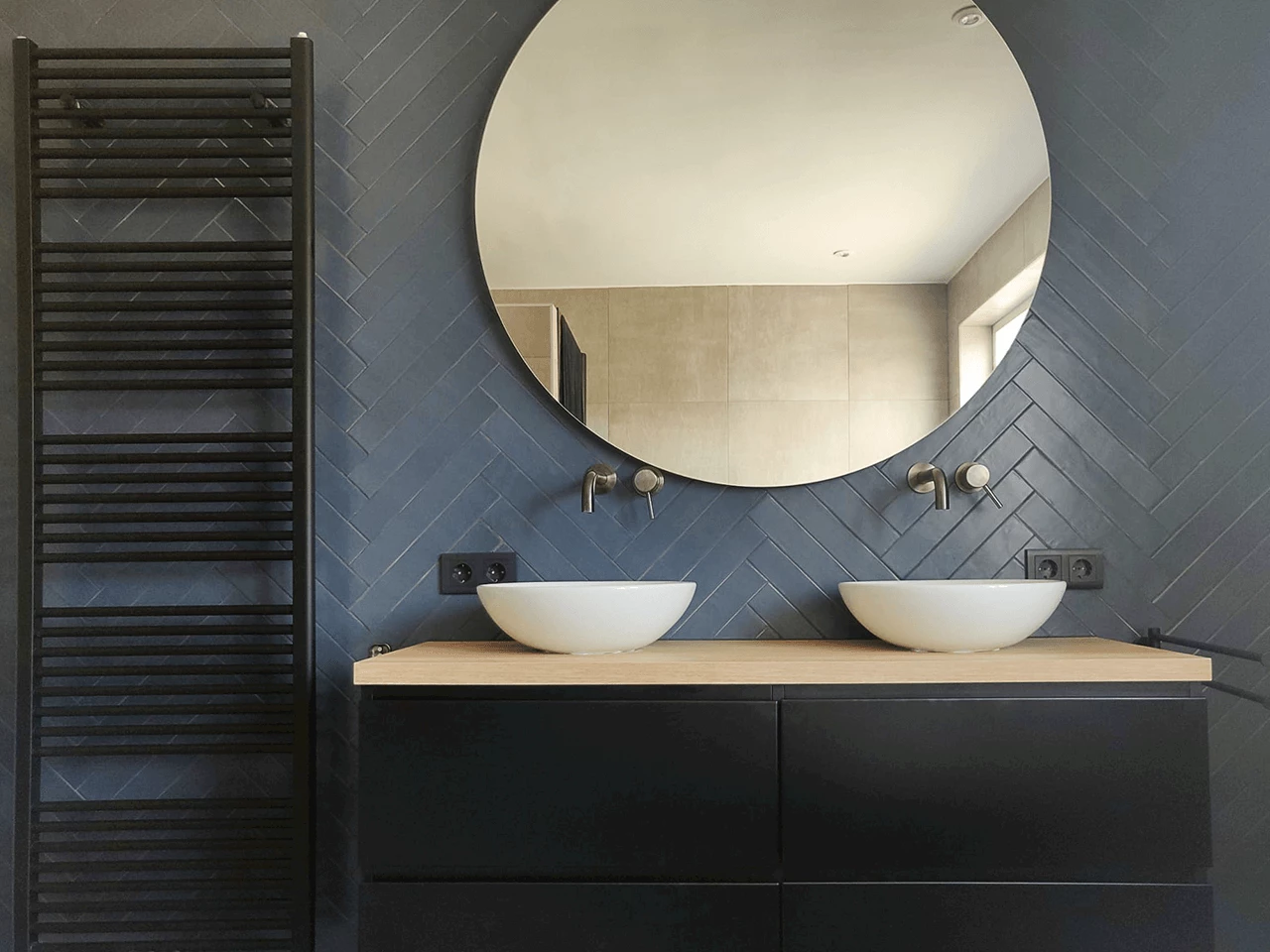 Wandtegels blauwe badkamer