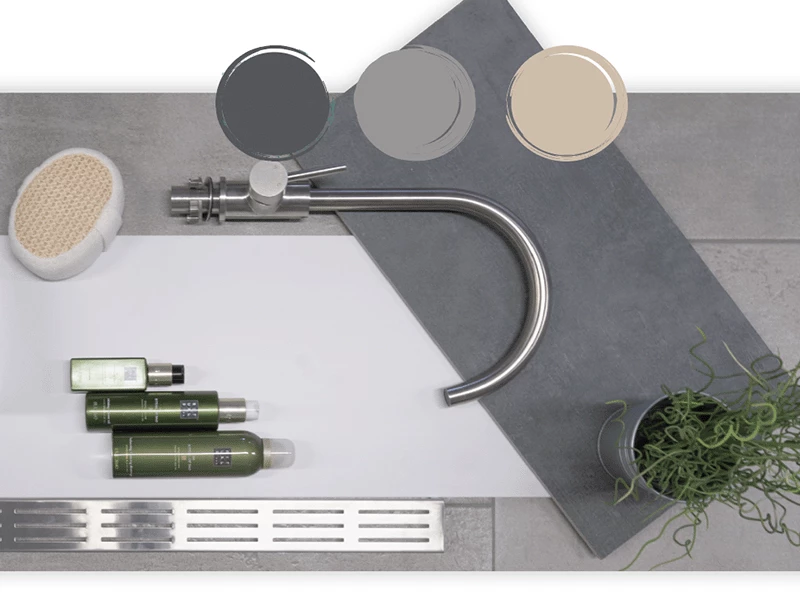 Moodboard stoere badkamer