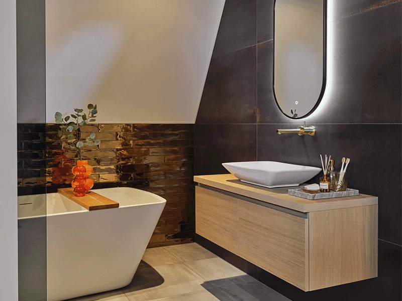 Warme kleuren voor badkamer