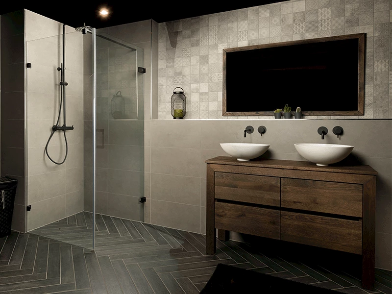 Badmeubel donker eiken