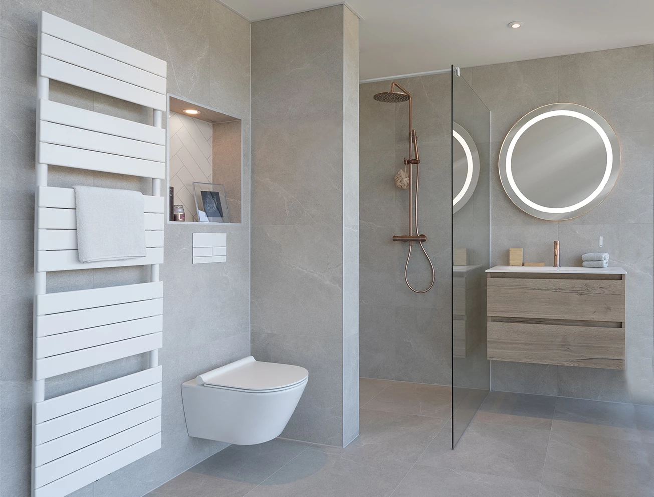 Materialen Scandinavische badkamer