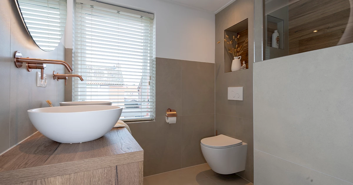 Scandinavische badkamer familie Kleine Schaars