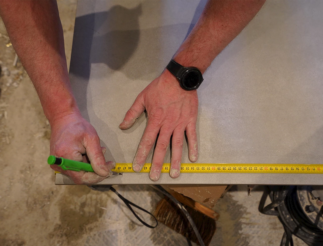 Aftekenen badkamertegels