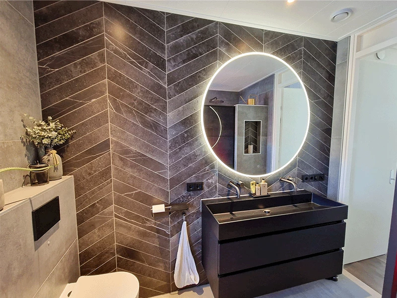 Hongaarse punt tegel badkamer